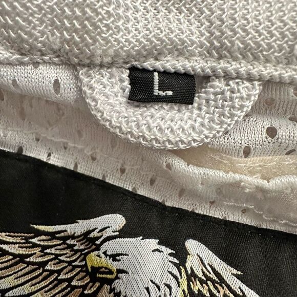 Vintage Harley Davidson Full Zip Motorcycle Armoured Jacket White Large - Picture 6 of 11